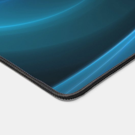 3D Spiraal Blauwe Kleuren Moderne Abstracte Fracta Bureaumat (Hoek)