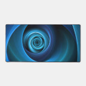 3D Spiraal Blauwe Kleuren Moderne Abstracte Fracta Bureaumat (Voorkant)
