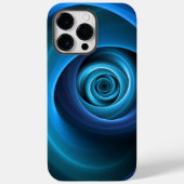 3D Spiraal Blauwe Kleuren Moderne Abstracte Fracta Case-Mate iPhone Case (Achterkant)