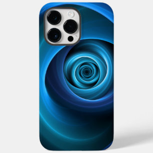 3D Spiraal Blauwe Kleuren Moderne Abstracte Fracta Case-Mate iPhone 14 Pro Max Hoesje