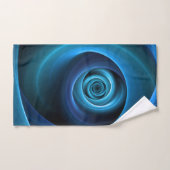 3D Spiraal Blauwe Kleuren Moderne Abstracte Fracta Handdoek (Handdoek)