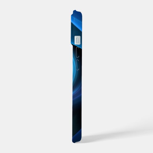 3D Spiraal Blauwe Kleuren Moderne Abstracte Fracta iPhone 15 Case (Linkerkant)