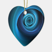 3D Spiraal Blauwe Kleuren Moderne Abstracte Fracta Keramisch Ornament (Links)