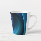 3D Spiraal Blauwe Kleuren Moderne Abstracte Fracta Latte Mok (Rechts)