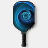 3D Spiraal Blauwe Kleuren Moderne Abstracte Fracta Pickleball Paddle (Achterkant)