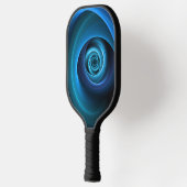 3D Spiraal Blauwe Kleuren Moderne Abstracte Fracta Pickleball Paddle (Links)