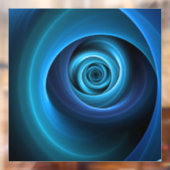 3D Spiraal Blauwe Kleuren Moderne Abstracte Fracta Raamsticker (Vel 2)