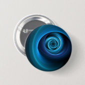 3D Spiraal Blauwe Kleuren Moderne Abstracte Fracta Ronde Button 5,7 Cm (Voorkant /achterkant)