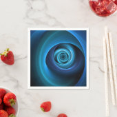 3D Spiraal Blauwe Kleuren Moderne Abstracte Fracta Servet (Insitu)