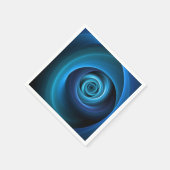 3D Spiraal Blauwe Kleuren Moderne Abstracte Fracta Servet (Hoek)