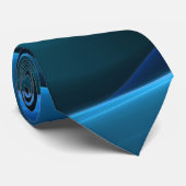3D Spiraal Blauwe Kleuren Moderne Abstracte Fracta Stropdas (Opgerold)