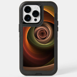 3D Spiral Abstract Warm Colors Modern Fractal Art