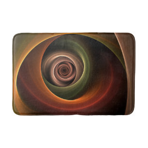3D Spiral Abstract Warm Colors Modern Fractal Art Badmat
