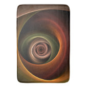 3D Spiral Abstract Warm Colors Modern Fractal Art Badmat (Voorkant Verticaal)