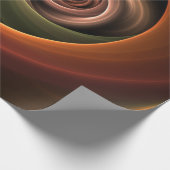 3D Spiral Abstract Warm Colors Modern Fractal Art Cadeaupapier (Hoek)
