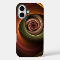 3D Spiral Abstract Warm Colors Modern Fractal Art