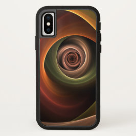 3D Spiral Abstract Warm Colors Modern Fractal Art Case-Mate iPhone Case