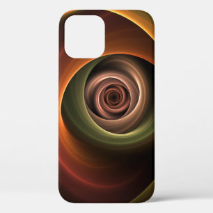 3D Spiral Abstract Warm Colors Modern Fractal Art Case-Mate iPhone Case