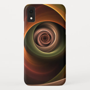 3D Spiral Abstract Warm Colors Modern Fractal Art Case-Mate iPhone Case