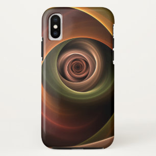 3D Spiral Abstract Warm Colors Modern Fractal Art Case-Mate iPhone Case