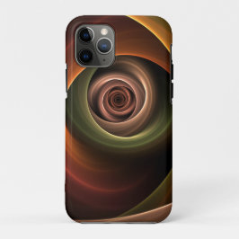3D Spiral Abstract Warm Colors Modern Fractal Art Case-Mate iPhone Case