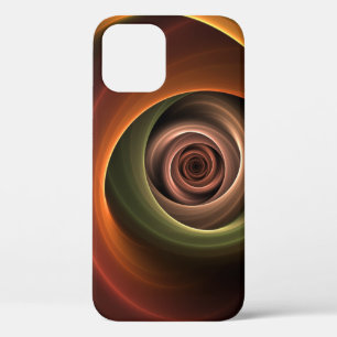 3D Spiral Abstract Warm Colors Modern Fractal Art Case-Mate iPhone Case
