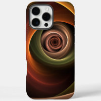 3D Spiral Abstract Warm Colors Modern Fractal Art