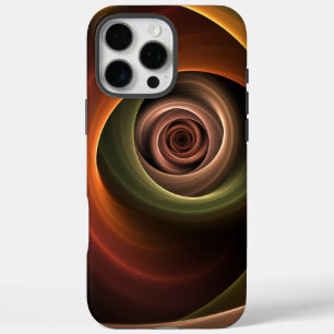 3D Spiral Abstract Warm Colors Modern Fractal Art iPhone 16 Pro Max Hoesje