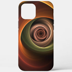 3D Spiral Abstract Warm Colors Modern Fractal Art Case-Mate iPhone Case