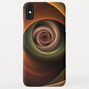 3D Spiral Abstract Warm Colors Modern Fractal Art Case-Mate iPhone Case