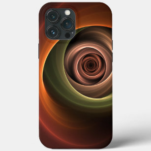 3D Spiral Abstract Warm Colors Modern Fractal Art Case-Mate iPhone Case