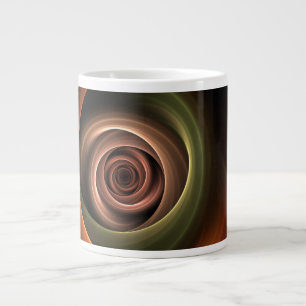 3D Spiral Abstract Warm Colors Modern Fractal Art Grote Koffiekop