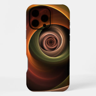 3D Spiral Abstract Warm Colors Modern Fractal Art iPhone 16 Pro Max Hoesje
