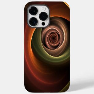 3D Spiral Abstract Warm Colors Modern Fractal Art iPhone 14 Pro Max Hoesje
