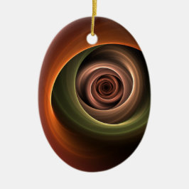 3D Spiral Abstract Warm Colors Modern Fractal Art Keramisch Ornament