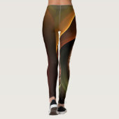 3D Spiral Abstract Warm Colors Modern Fractal Art Leggings (Achterkant)