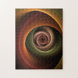 3D Spiral Abstract Warm Colors Modern Fractal Art Legpuzzel