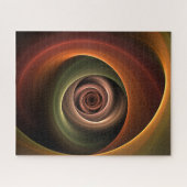 3D Spiral Abstract Warm Colors Modern Fractal Art Legpuzzel (Horizontaal)
