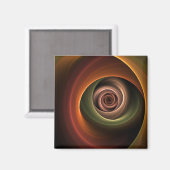 3D Spiral Abstract Warm Colors Modern Fractal Art Magneet (Voorkant / Achterkant)