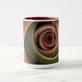 3D Spiral Abstract Warm Colors Modern Fractal Art Mok (Midden)