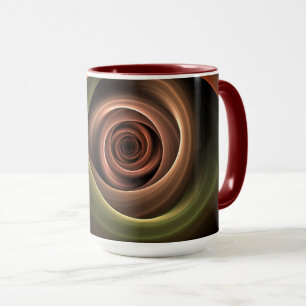 3D Spiral Abstract Warm Colors Modern Fractal Art Mok