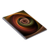 3D Spiral Abstract Warm Colors Modern Fractal Art Notitieboek (Rechterzijde)