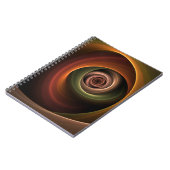 3D Spiral Abstract Warm Colors Modern Fractal Art Notitieboek (Linkerzijde)