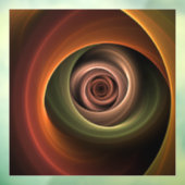 3D Spiral Abstract Warm Colors Modern Fractal Art Raamsticker (Vel 3)