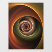 3D Spiral Abstract Warm Colors Modern Fractal Art Raamsticker (Vel)