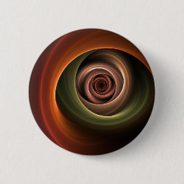 3D Spiral Abstract Warm Colors Modern Fractal Art Ronde Button 5,7 Cm