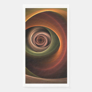 3D Spiral Abstract Warm Colors Modern Fractal Art Servet