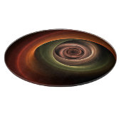 3D Spiral Abstract Warm Colors Modern Fractal Art Snijplank (Hoek)