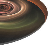 3D Spiral Abstract Warm Colors Modern Fractal Art Snijplank (Hoek)