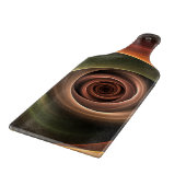3D Spiral Abstract Warm Colors Modern Fractal Art Snijplank (Hoek)